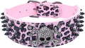 Serijoars Spiked Studded Dog Collar, PU Leather Dog Collar, Adjustable Pet by Serijoars