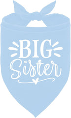 Big Sister Dog Bandanas, Light Blue Pet Scarf Accessories, Pet Triangle Scarf by ZPPRJF