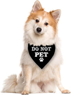 Do Not Pet Dog Bandana, Gift for Dogs Lover, Funny Cute Pet Triangle Scarf - Image 2