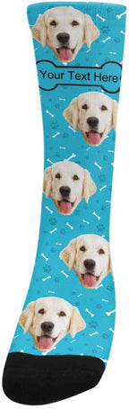 MyPupSocks Custom Personalized Photo Pet Face Socks, Cat and Dog Tracks Paws - Image 4