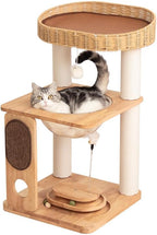Wood Cat Tree for Large Cats, Modern Cat Tree Tower by PETTIFULCATTREE
