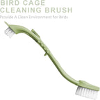 Bird Cage Cleaning Brush, Two Brush Heads, Long-Handled Tool - Image 6