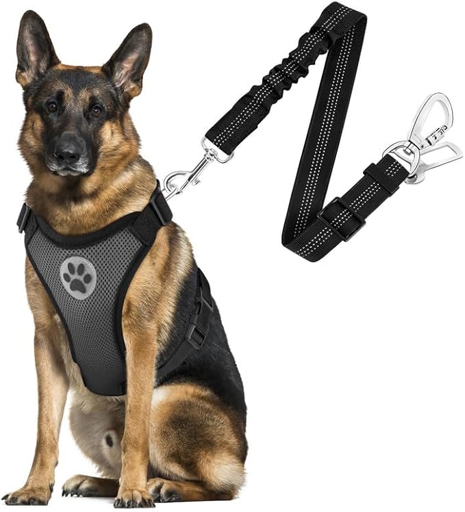 SlowTon Dog Seat Belt Harness for Car, Dog Car Harness Adjustable Mesh by SlowTon