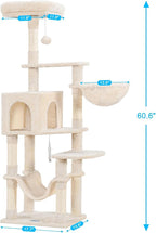 Hey-brother Cat Tree with Large Hammock, Cat Condo with Sisal-Covered - Image 3