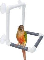 Bird Portable Suction Cup Shower Perch Parrot Window Wall Standing Platform - Image 5