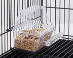 Mcage Lot of 4 Clear Transparent Bird Cage Birds Feeding & Watering Feeder Cups - Image 3