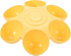 Multipurpose Pet Feeding Bowl 14X14X3.5 Inch Flower Shape Plastic Cat Dog Food by Hemobllo