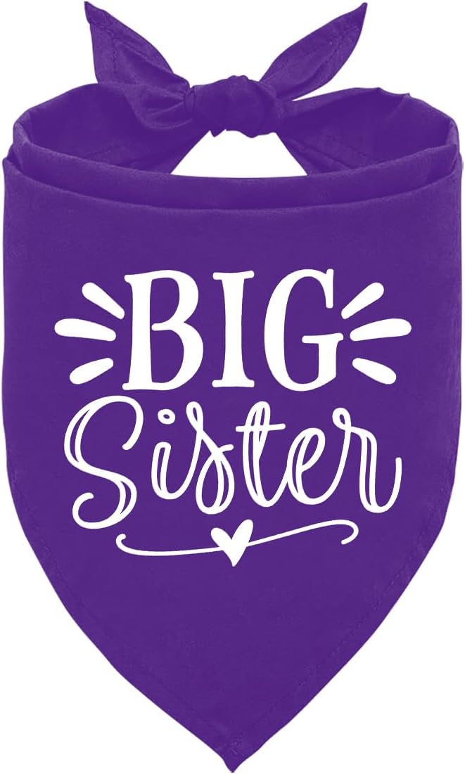 Big Sister Dog Bandanas, Pet Scarf Accessories, Pet Triangle Scarf, Dogs Bandana by ZPPRJF