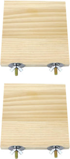 2pcs Bird Perch Platform Flat Stand Beak Paw Grinding Wood by Litewoo