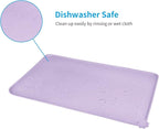 AUDWUD Silicone Waterproof Pet Feeding Mats, Anti Slip Bowl Pad, Dog Mat - Image 5