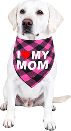 GreenJoy Cute Plaid Dog Bandana – Washable Pet Triangle Scarf - Image 2