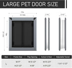 【PATAPLUS】 Aluminum French Large Dog Door, Strong Double Magnetic Flaps - Image 5