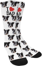 Custom Face Socks, Personalized Dog Lover Pet Photo Picture on Socks Unisex by Enjoy-yjl