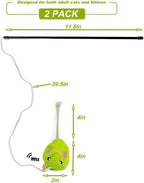 Interactive Cat Toy Wand with Catnip Mouse, Cat Teaser Wand Rainbow String - Image 5