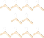 Wooden Dog Clothes Hangers 10pcs 8.66 Inch Sturdy Wear-Resistant Pet Accessory by Parliky