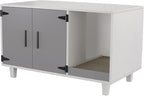 GDLF Modern Wood Pet Crate Cat Washroom Hidden Litter Box Enclosure Furniture - Image 6