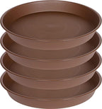 4 Pack of 16 inch Plant Saucer, Heavy Duty Round Plant Trays by Bleuhome