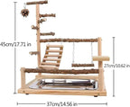 Bird Playground Parrot Playstand, Parrot Stand, Bird Wood Tall Standing Block - Image 2