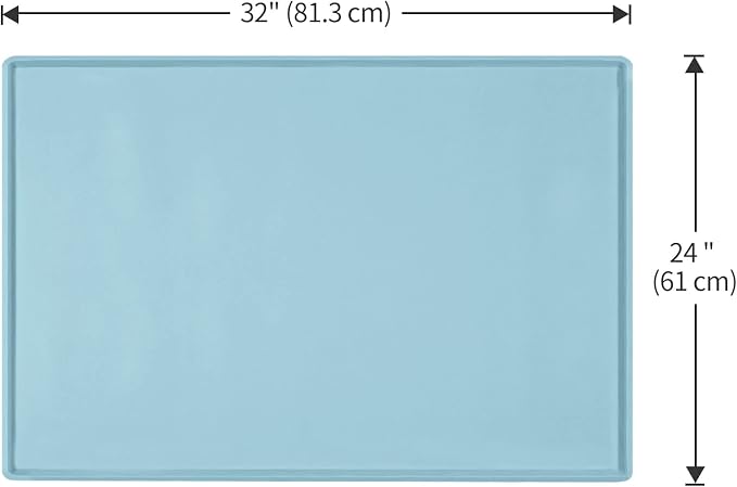 Dog Food Mat, Silicone Waterproof Food Tray, Non Slip Pet Bowl Mats Placemat - Image 5
