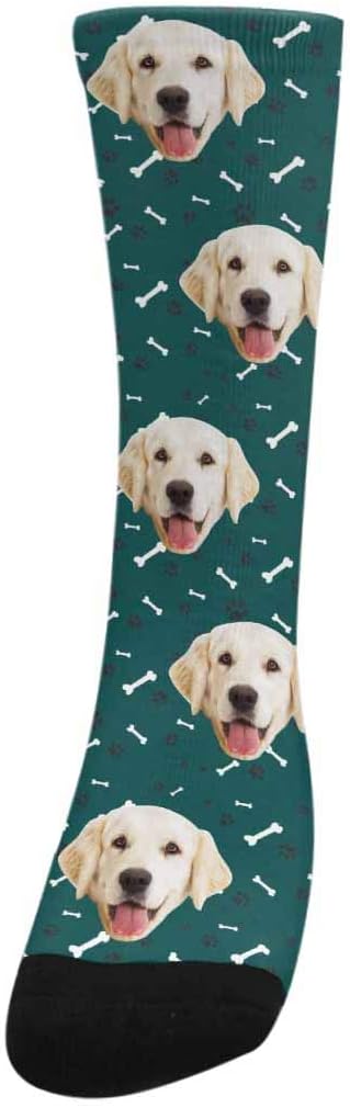 MyPupSocks Custom Personalized Photo Pet Face Socks, Cat and Dog Tracks Paws - Image 4