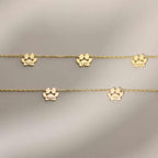 Personalized Cute Dog Cat Paw Name Necklace Forever Love Custom Heart Pendant - Image 5