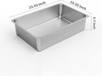 Kirecoo Stainless Steel Cat Litter Box XL- Metal High Sided Cat Pan, Large - Image 2