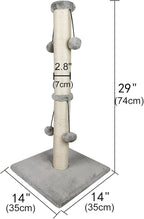Dimaka 29'' Cat Scratching Post, Natural Sisal Rope Scratcher Post, Kitten Claw - Image 2