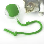 Cat Toy Ball with Tail Rope, Smart Rolling Ball, LED Light, Electric by Unknown