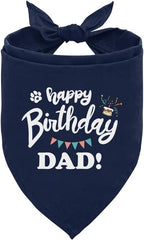Happy Birthday Dad Dog Bandana, Dad's Gift Dog Bandana, Pet Scarf Accessories by Unknown