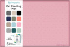 Dog Food Mat - 28x18 Raised Edges Dogs Mat by PETHAPPILY