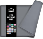 Dog Food Mat, Silicone Waterproof Food Tray, Non Slip Pet Bowl Mats Placemat by EIOKIT
