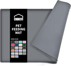Dog Food Mat, Silicone Waterproof Food Tray, Non Slip Pet Bowl Mats Placemat by EIOKIT