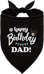 Happy Birthday Dad Dog Bandana, Dad's Gift Dog Bandana, Pet Scarf Accessories by Unknown