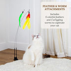 Suction Cup Cat Toys for Indoor Cats Interactive Suction Cup Cat Wand Toy - Image 3