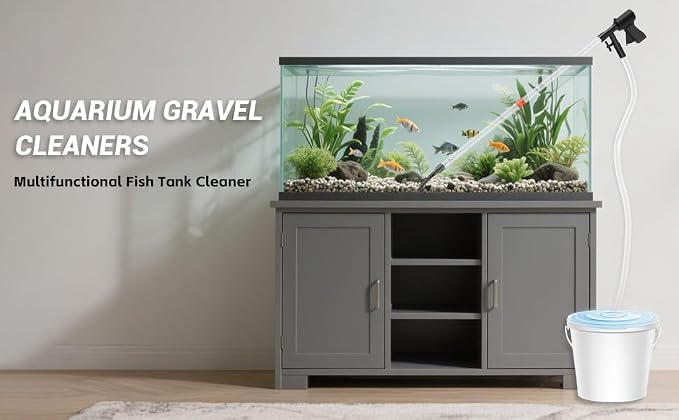 Aquarium Gravel Cleaner, Fish Tank Cleaner, Manual Vacuum Water Changer - Image 7