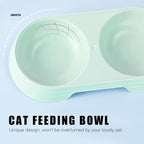Balacoo 8 Pcs Cat Food Feeder, Plastic Double Bowl Cat Feeder, Candy Color Pet - Image 3
