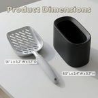 Metal Cat Litter Scoop with Holder, Aluminum Cats Litter Scooper Captures All - Image 2