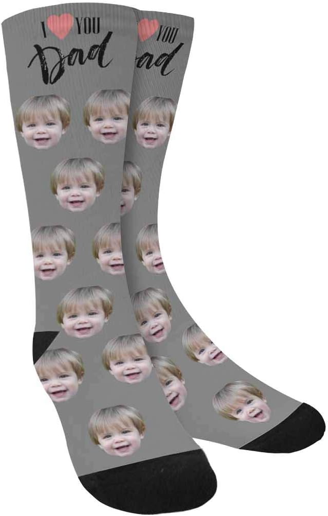 D-Story Custom Face Socks, Personalized Photo Picture on Socks, Unisex Athletic - Image 4
