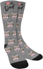 D-Story Custom Face Socks, Personalized Photo Picture on Socks, Unisex Athletic - Image 4