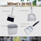 4-in-1 Cat Litter Scoop with Holder, Cat Litter Box Organizer Cleanup Kit - Image 2