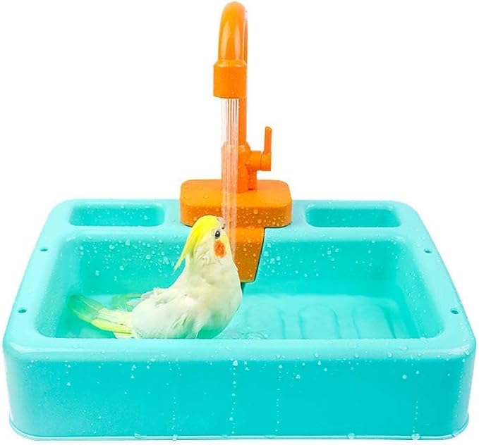 kathson Bird Bathtub, Parrot Shower Box, Automatic Parakeet Bathtub by kathson