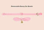 Bunny Ear Cat Collar with Bell and Bow Tie, Breakaway Cute Bowtie Kitten Collars - Image 2