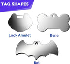 Stainless Steel Personalized Pet ID Tags, Art Design - Image 4