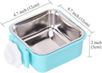 Dog Crate Bowl for Cage, Detachable Stainless Steel Pet Food Bowls, Hanging - Image 2