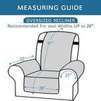 H.VERSAILTEX Reversible Quilted Recliner Covers Water Resistant Furniture - Image 2