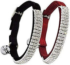 CHUKCHI Soft Velvet Safe Cat Adjustable Collar Bling Diamante by CHUKCHI