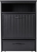 New Age Pet ECOFLEX Brea Dog Food Pantry in Black, Two 32 oz Bowls, Moisture - Image 2