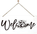 Welcome Sign for Front Door, Welcome Decor Wooden Hanging Sign, Tyrannosaurus by corner+wind