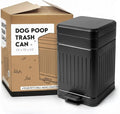 Small Dog Poop Trash Can Outside, 1.3 Gal Stainless Steel Dog Waste Trash Can by AnimoGoods