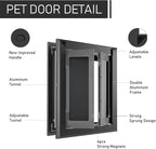 【PATAPLUS】 Aluminum French Large Dog Door, Strong Double Magnetic Flaps - Image 5